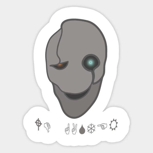 W.D. Gaster (Undertale) Sticker by Okemian